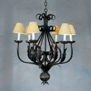 la lumbre buque wrought iron chandelier