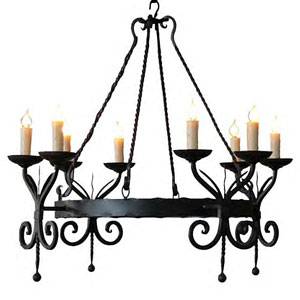 circulo del fuego wrought iron chandelier
