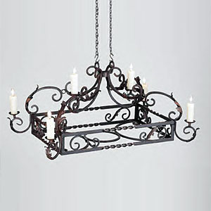 wrought iron pot racks - luces que remolinan