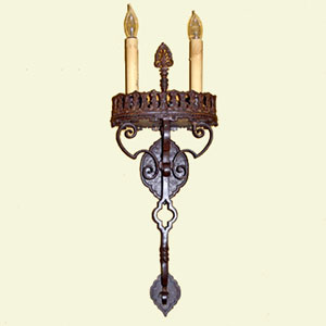 caballo de hierro wrought iron wall sconce